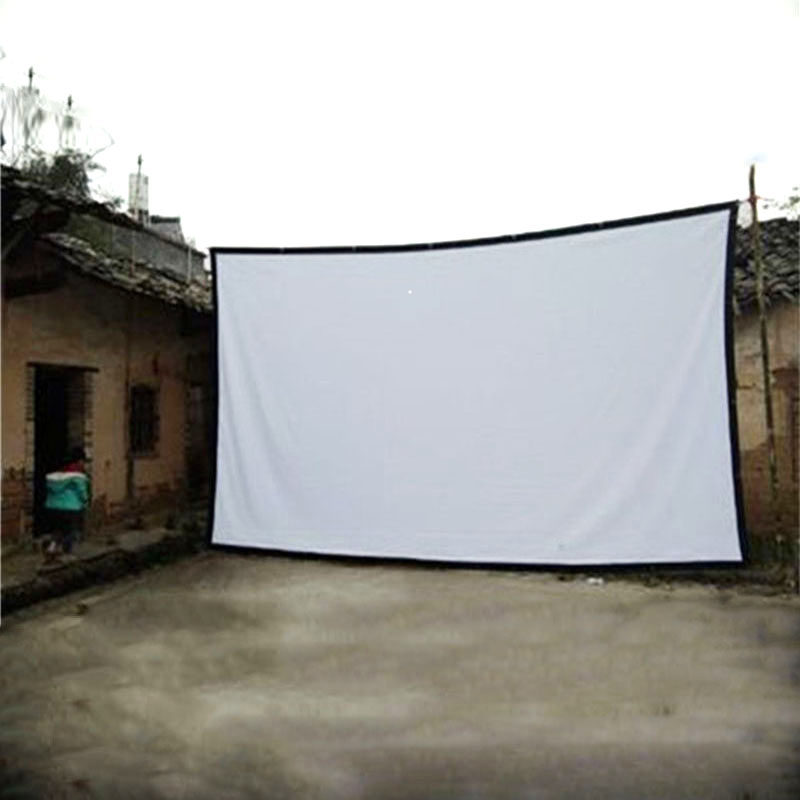 幕布电影投影家用可折叠户外投影幕投影仪打孔幕布