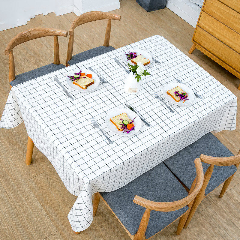 桌布防水防烫防油免洗网红pvc餐桌布书桌ins学生布艺北欧茶几桌垫