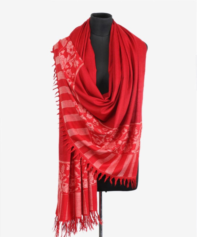 新款other其他印度直邮手工piin纯山山羊绒卡尼围巾