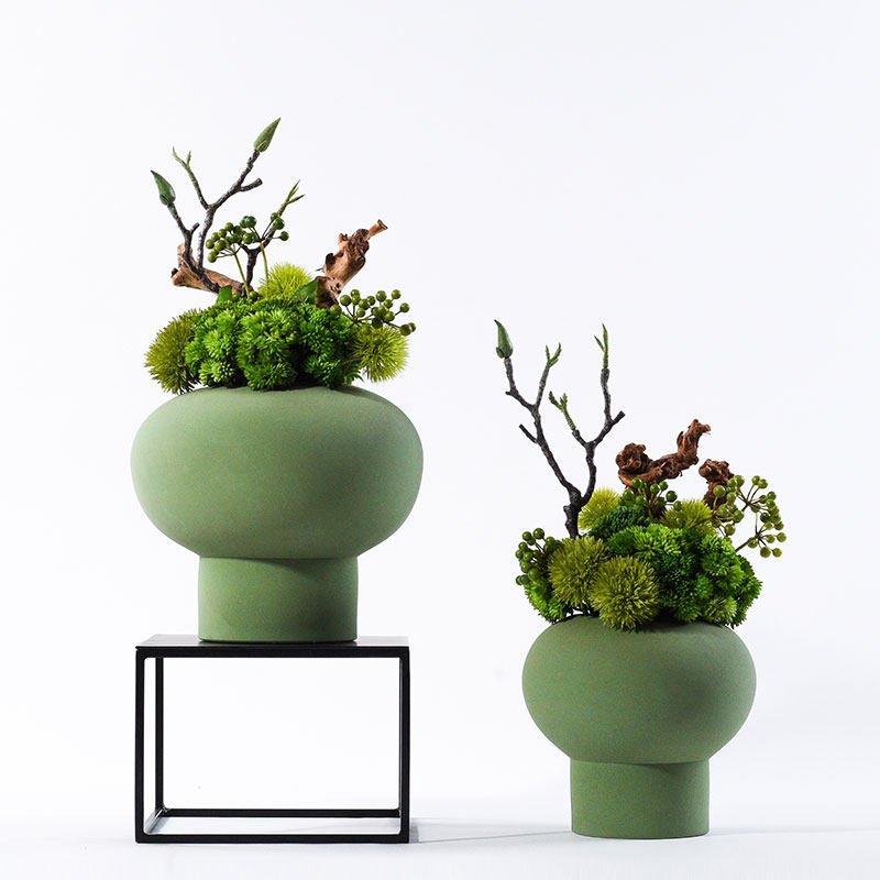 仿真绿植盆景现代新中式客厅整体花艺家具别墅仿真花