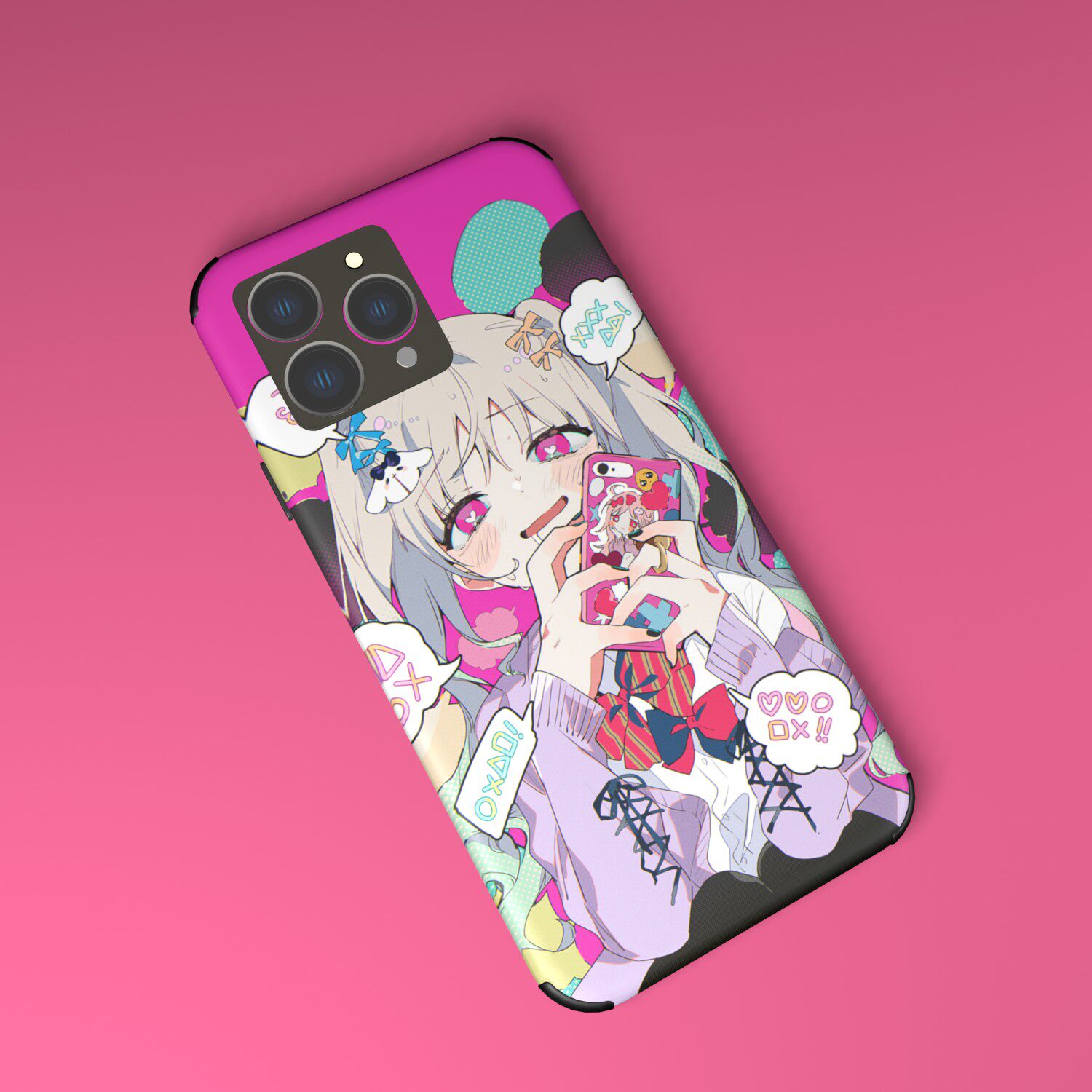 闺蜜手机机壳适用苹果13pro可爱iphone12二次元动漫手机保护套