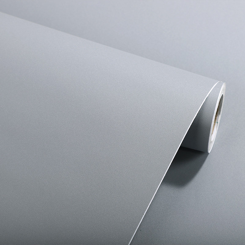 pvc贴纸深色加厚防水自粘墙纸灰色衣柜柜子软装墙贴