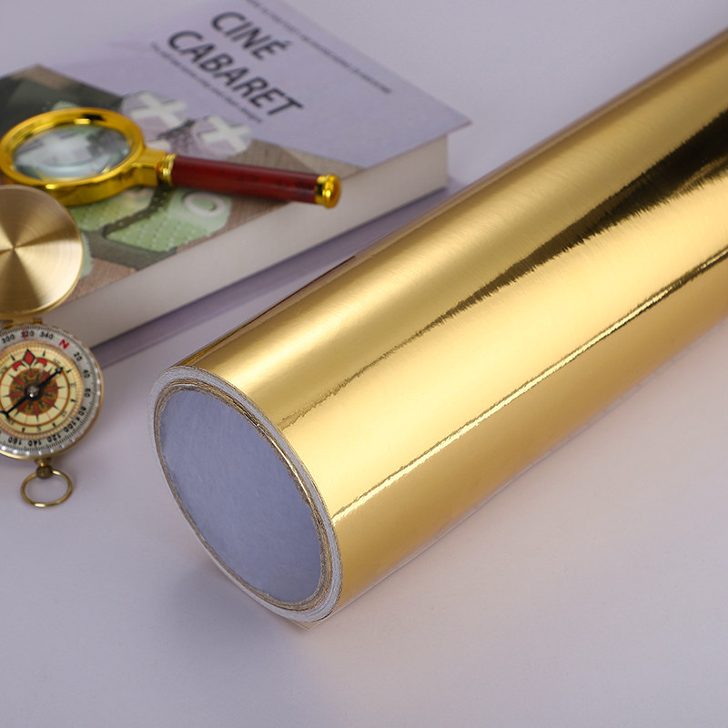 金属即时镜面装饰不锈钢金箔贴自光亮金即时土豪墙贴