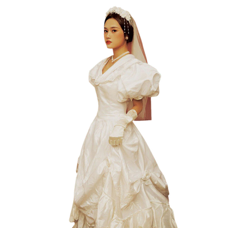 影楼80年代情侣主题婚纱写真摄影服装复古喜嫁港风感怀旧拍照礼服