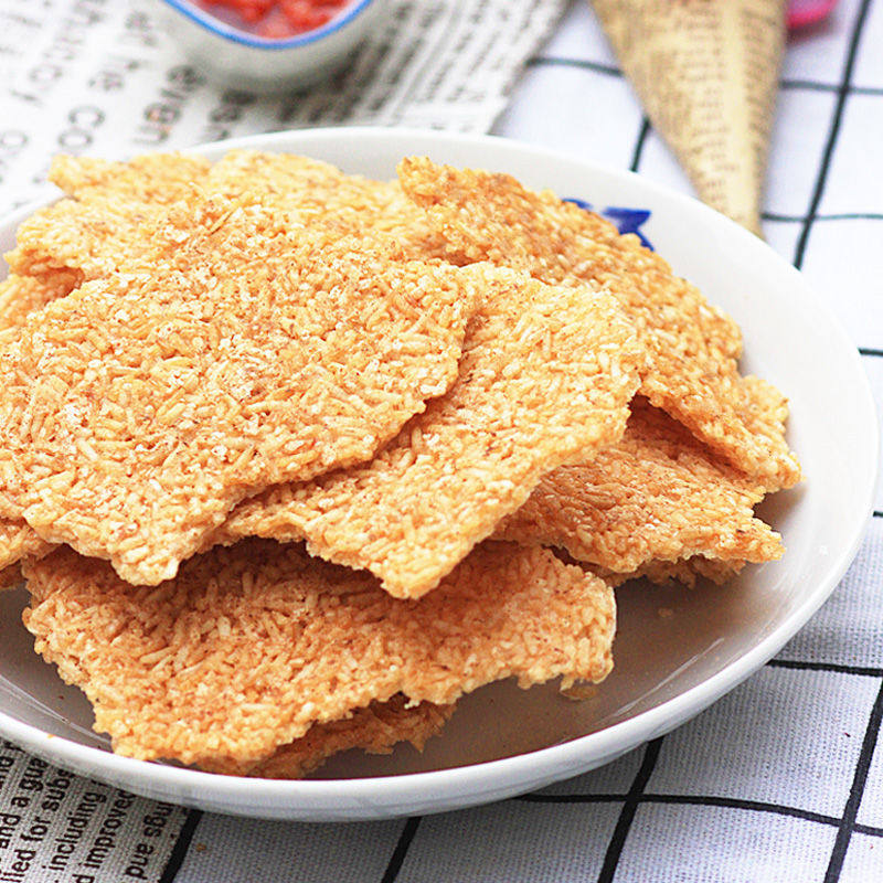 锅巴安徽特产农家土灶大锅手工大米油炸原味膨化食品