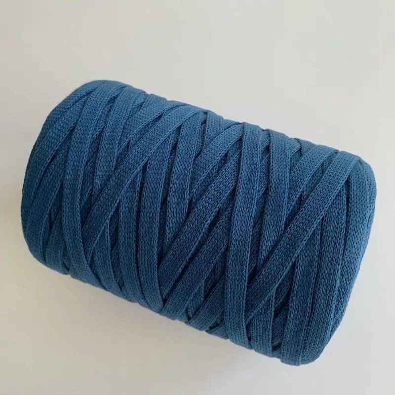 扁平线扁带线扁带纱手工编织不起球中空绳钩织带子线250g 2团包邮