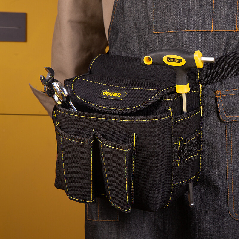 正品 包邮 得力工具腰包电工包木工建筑工跨包牛津帆布包dl