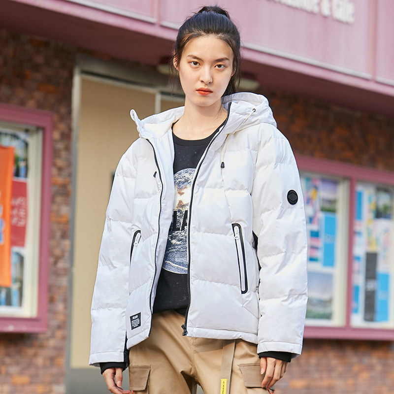 palladium帕拉丁外套冬季新款休闲纯色保暖短款连帽羽绒服