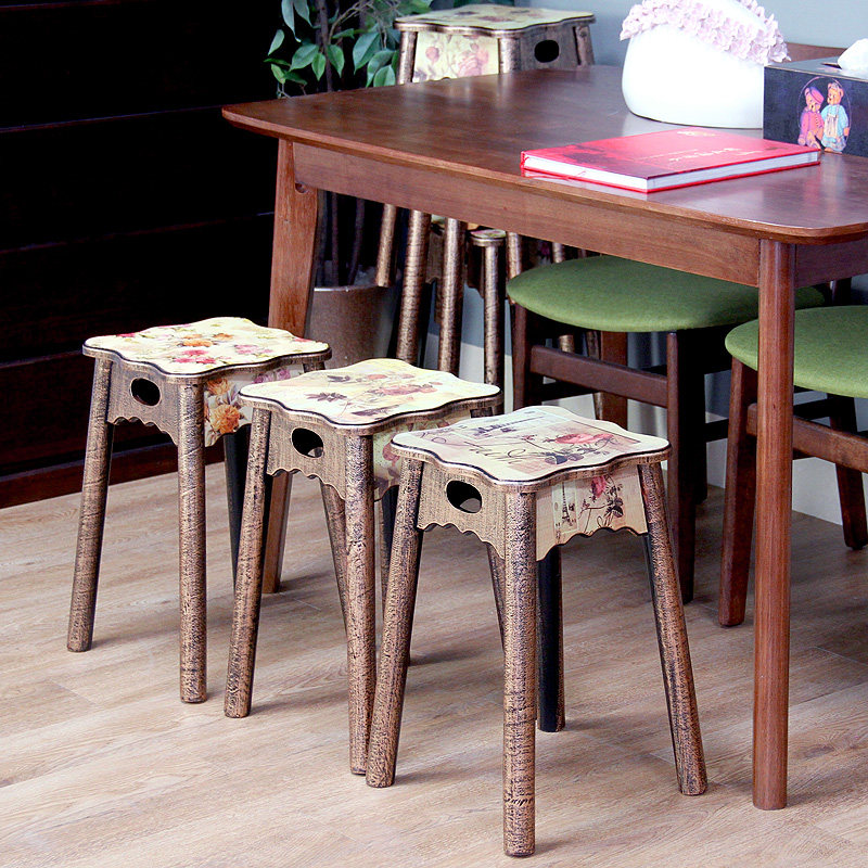 凳子餐桌家用可摞客厅北欧风格吃饭节省空间矮凳