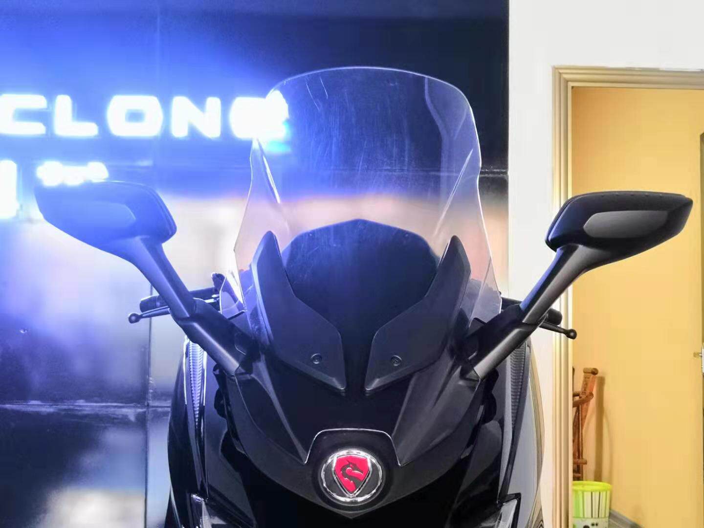 宗申踏板摩托车后视镜zs250t-3反光镜赛科龙rt3睿途观后镜大视野