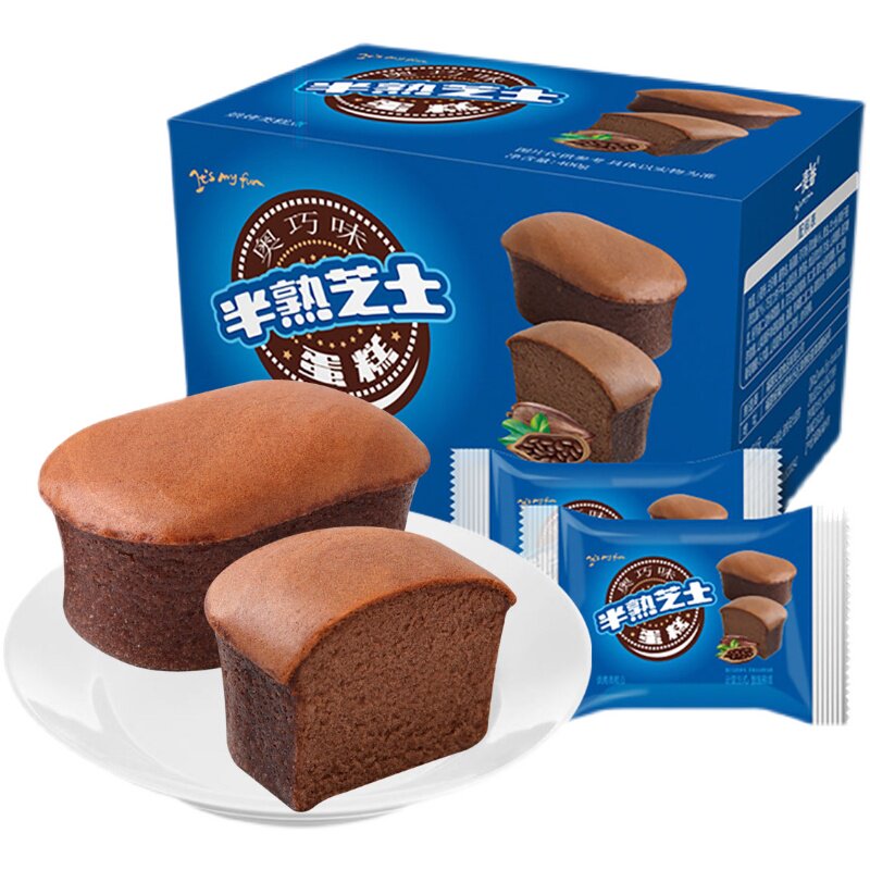 奥巧半熟芝士蛋糕巧克力风味面包蛋糕整箱营养早餐西式糕点