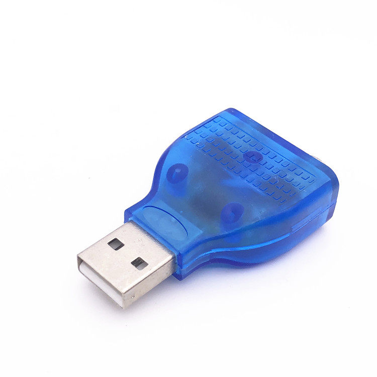 usbps2转接接线圆头鼠标键盘接口转换器电脑转接头