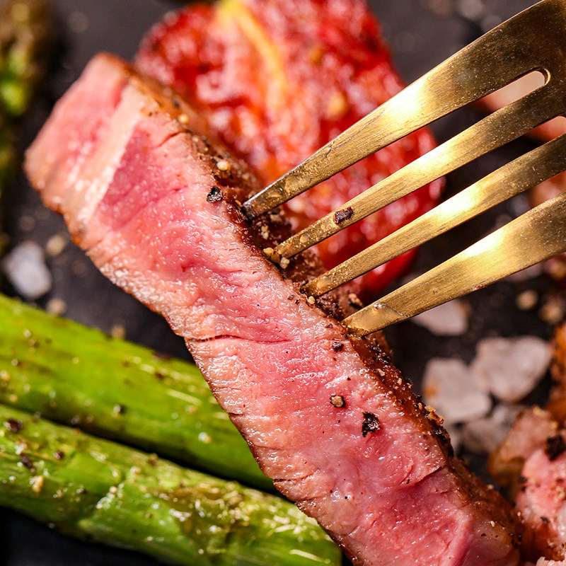 快速厨房家用西冷牛排新鲜牛肉原肉黑椒雪花黑胡椒厚牛扒西餐180g