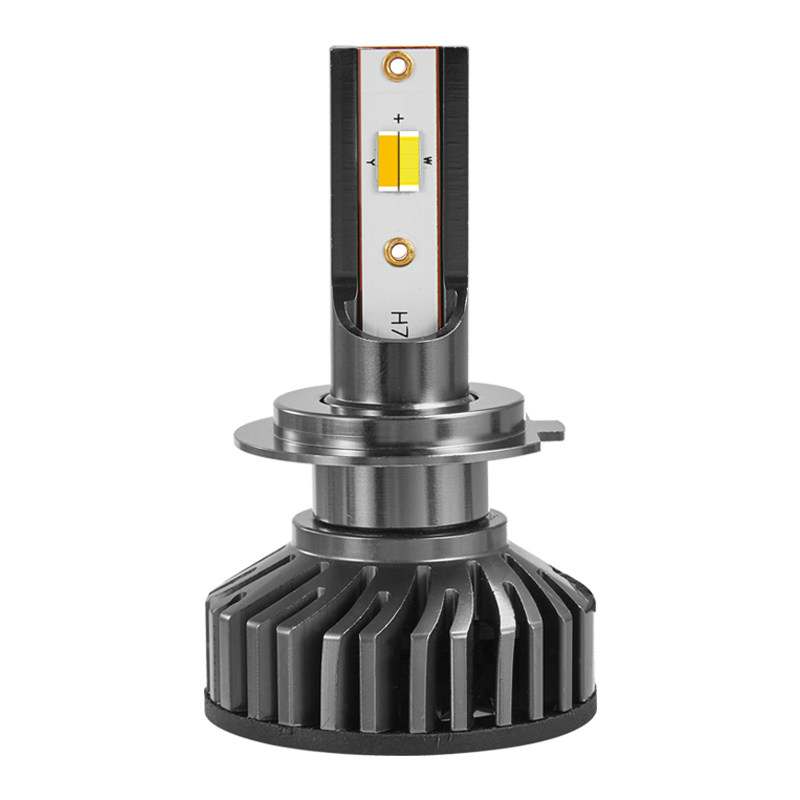 双色汽车led大灯雾灯两色温改装超亮远近一体光灯泡h1h4h7h11黄光