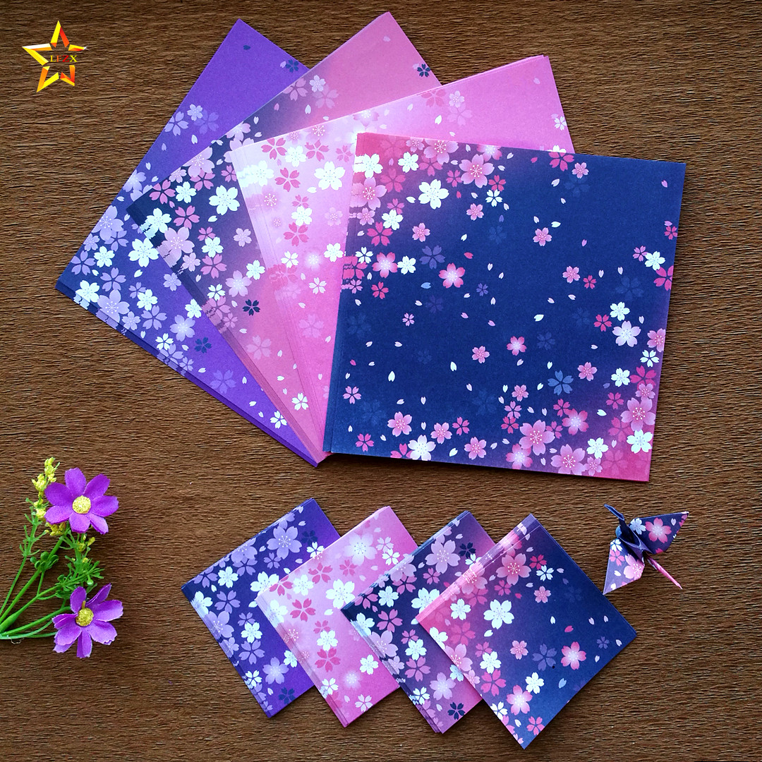 日式日系樱花正方形儿童学生手工折纸彩纸千纸鹤折纸