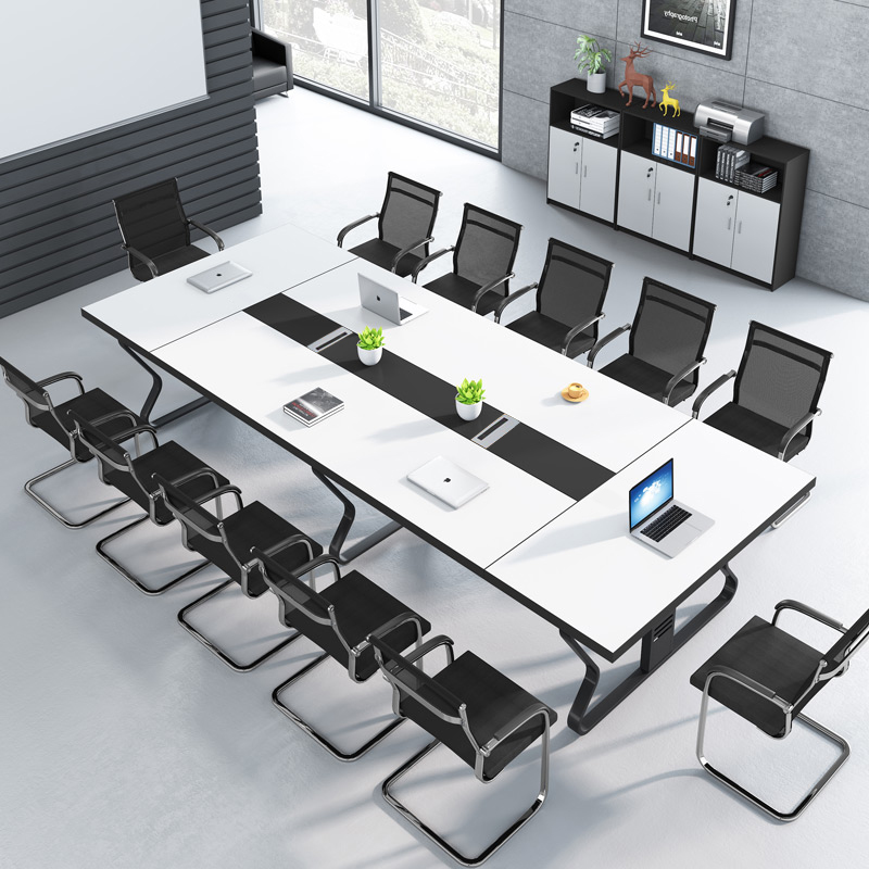 会议桌简约现代办公室家具长条桌椅组合工作台洽谈大桌子办公长桌