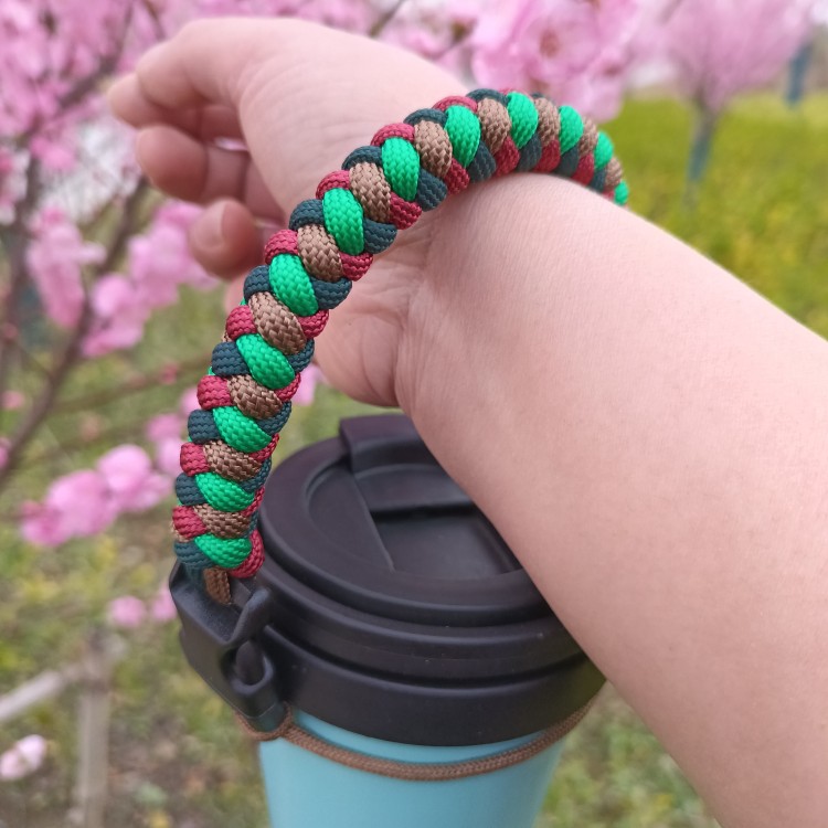 初遇绳艺手工编织伞绳水杯挂绳奶茶咖啡杯手拎绳