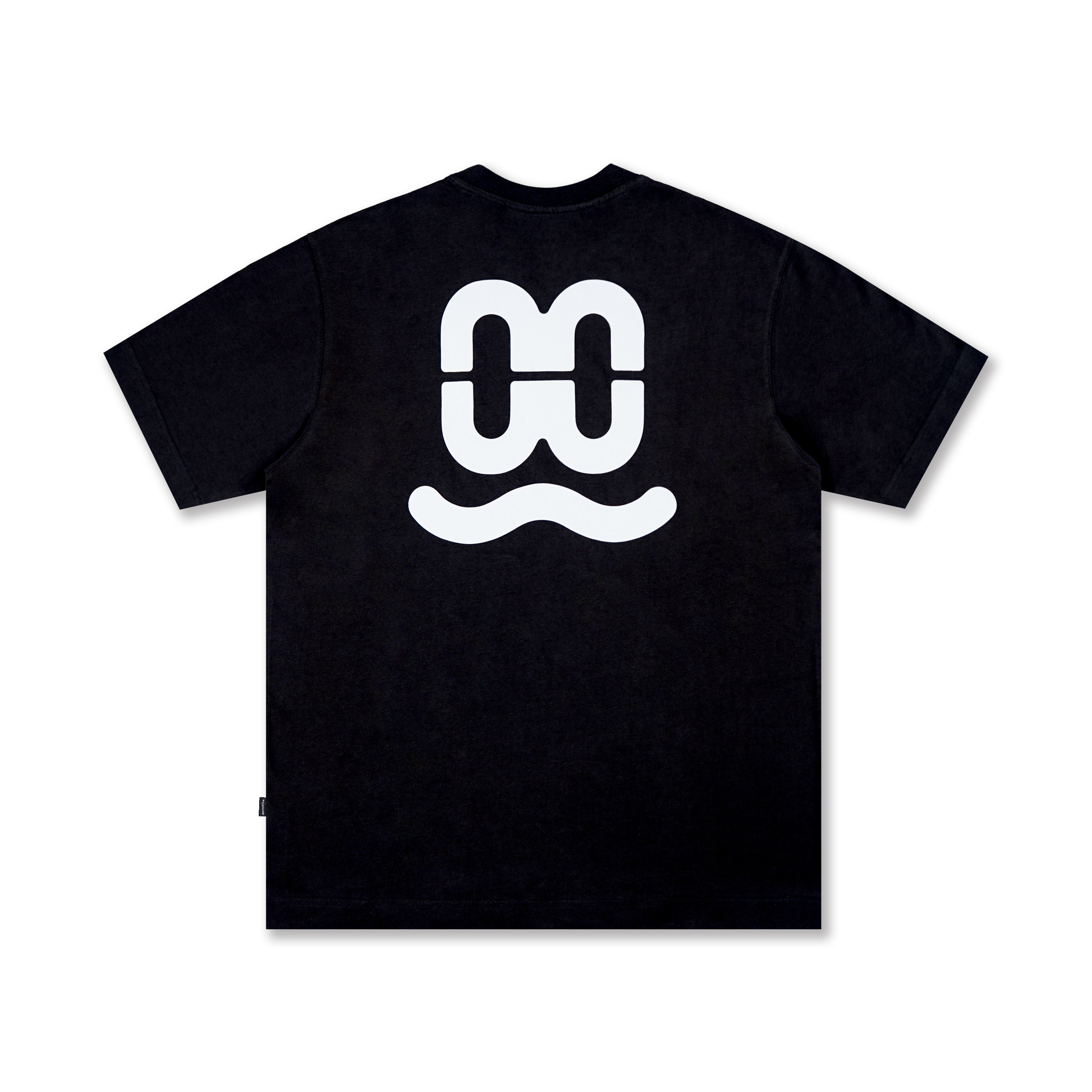 whoosis情侣休闲宽松打底纯棉短袖logo发泡系列t恤