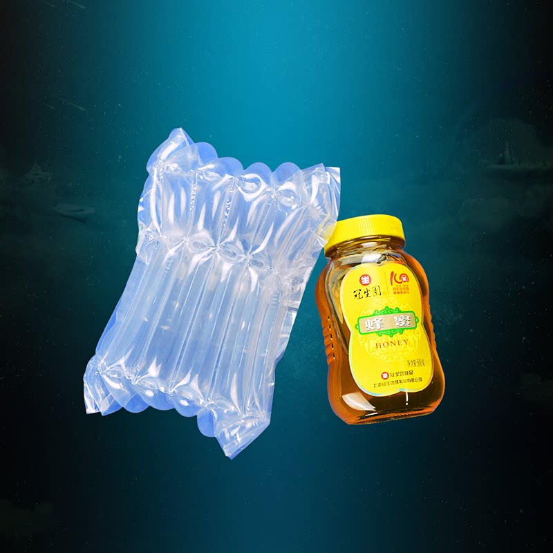 气泡冠生园罐头蜂蜜气柱袋缓冲防震充气包装垫片气柱袋