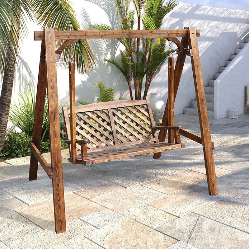 防腐秋千木制吊椅户外庭院实木摇篮花园木头户外秋千