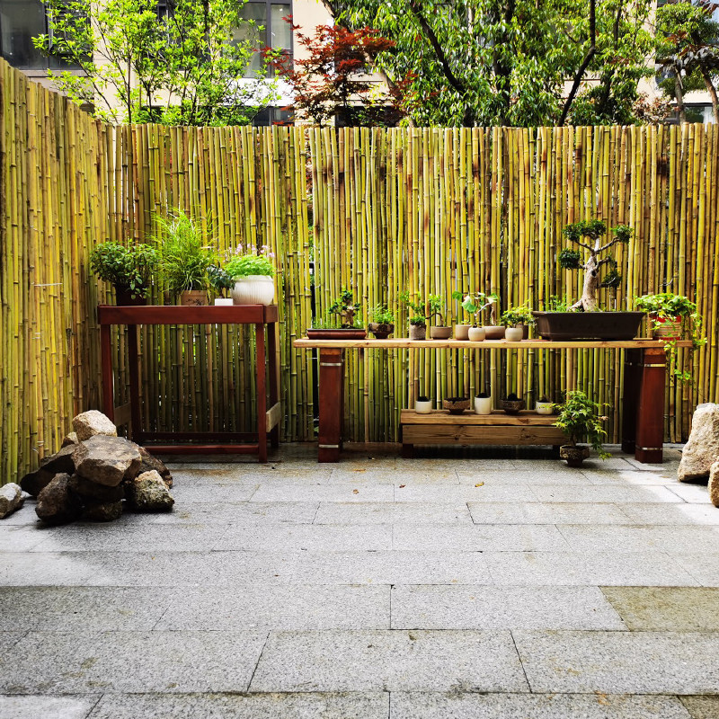 碳化篱笆栅栏室外防腐竹子围栏户外花园庭院大型篱笆