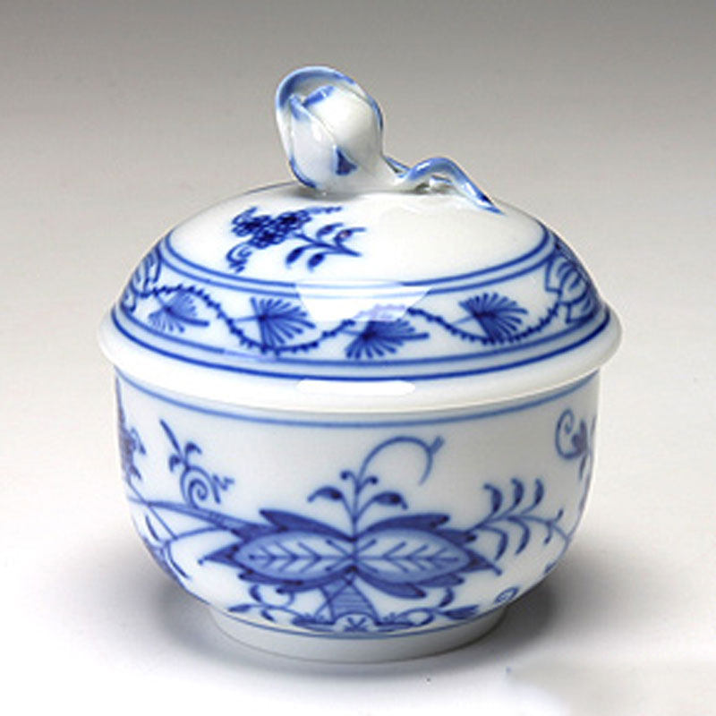 德国meissen梅森经典蓝洋洋葱blueonion硬瓷手绘糖缸