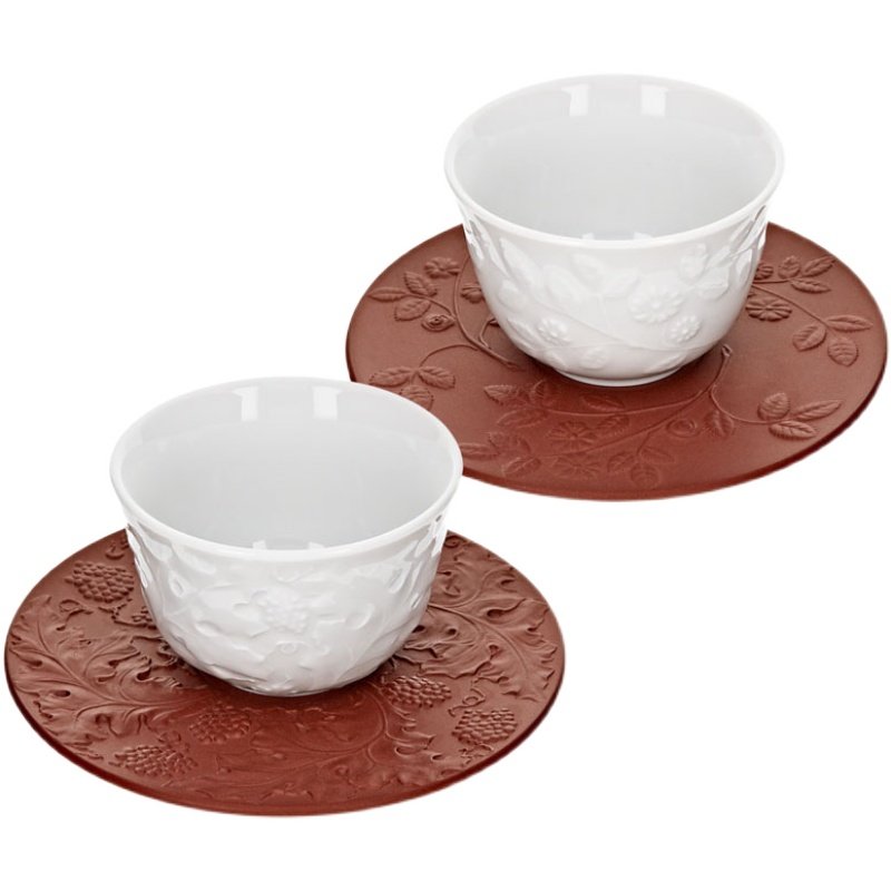 德国meissen梅森中式硬瓷细瓷茶具茶杯杯配碟礼盒茶杯