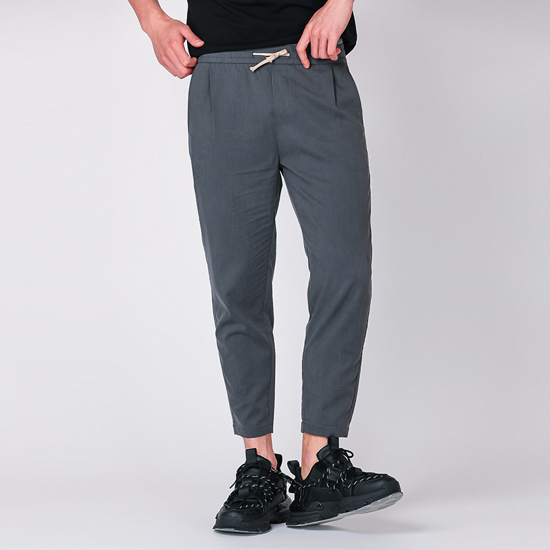 中和休闲2021夏季新款锥形裤男宽松小脚薄款百搭休闲裤