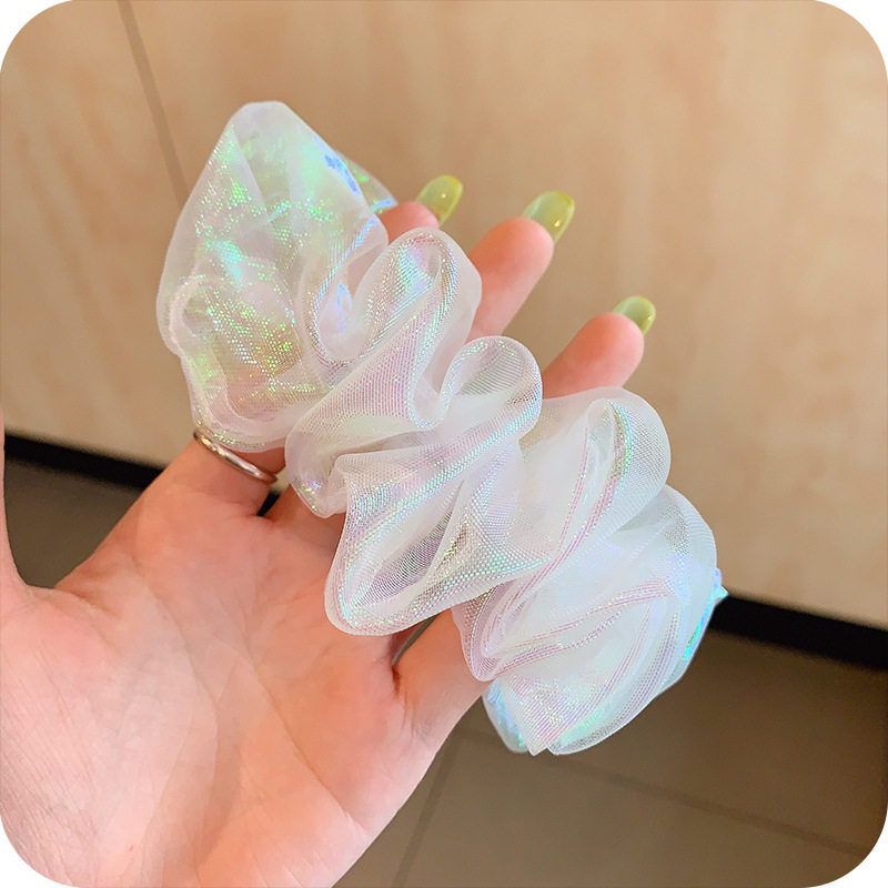 可爱少女人鱼姬网纱猪大肠圈发圈ins欧根纱发发饰