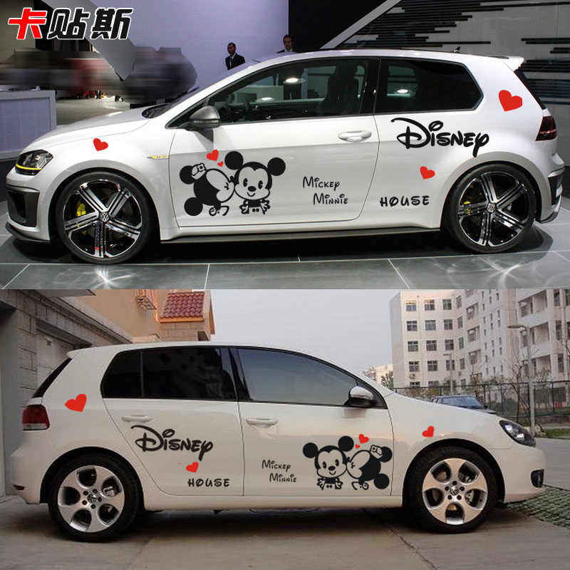卡贴斯高尔夫f0飞度mini车贴米妮卡通车身门贴汽车装饰贴