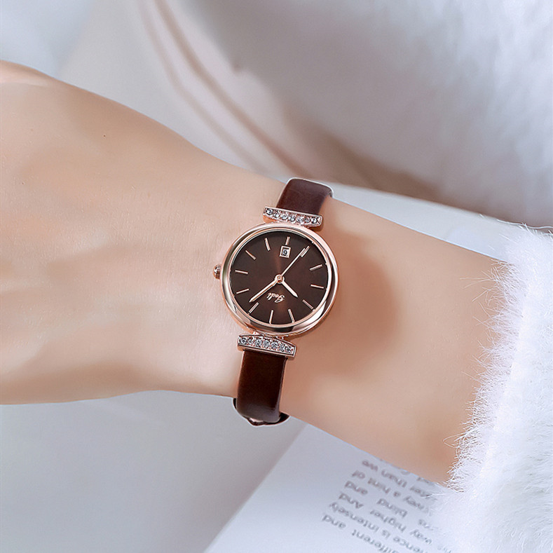 ido手表女式简约细带小巧镶钻网红新款潮流国产腕表