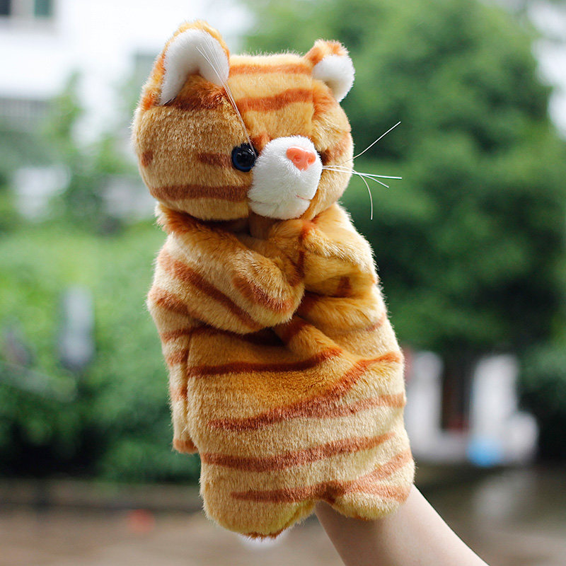 热卖猫咪手偶玩具卡通毛绒动物手套玩偶儿童手偶