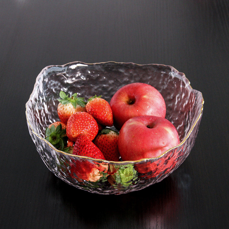 水果盘家用北欧风格玻璃果盘创意现代客厅茶几网红干果盆零食盘