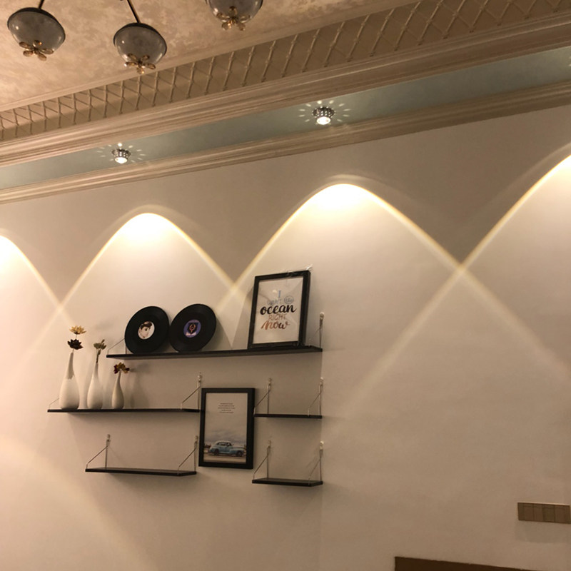 客厅沙发电视背景墙彩色led射灯天花花灯牛眼射灯