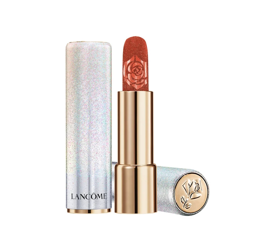 玫瑰兰蔻2020圣诞限定花朵新款口红高光唇膏