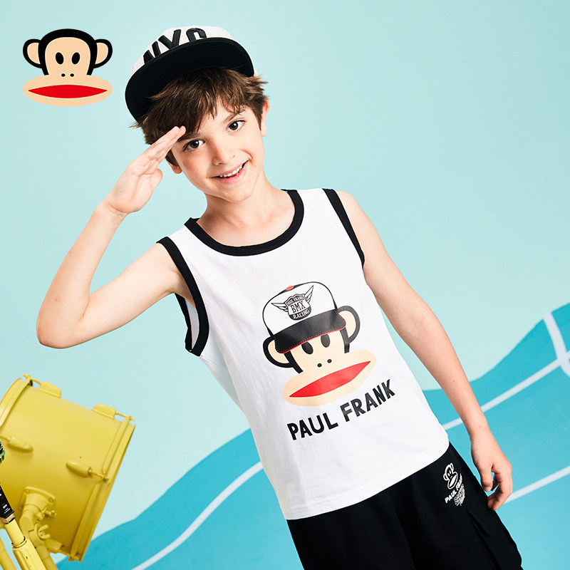 大嘴猴儿童背心心潮男童夏装2021新款无袖宝宝背心吊带