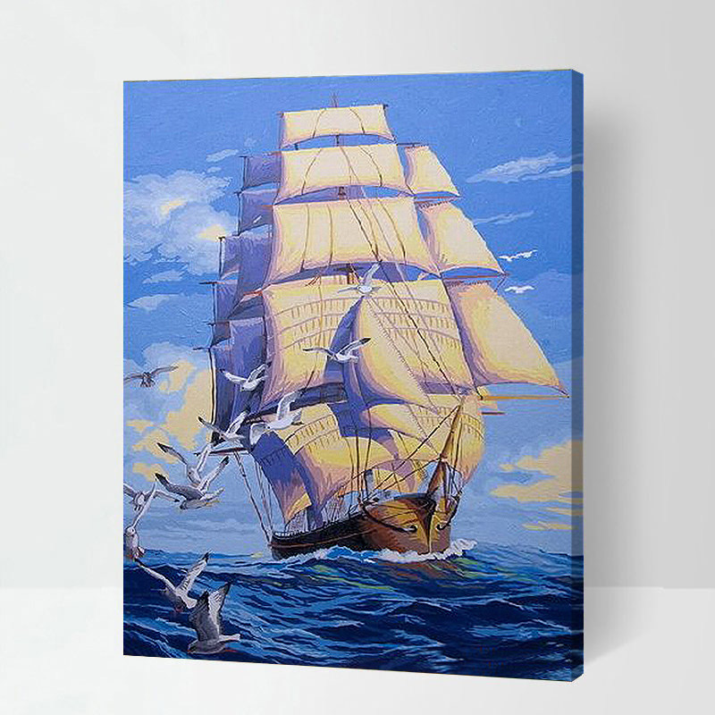 diy数字油彩彩画手工填色家居客厅卧室装饰画diy