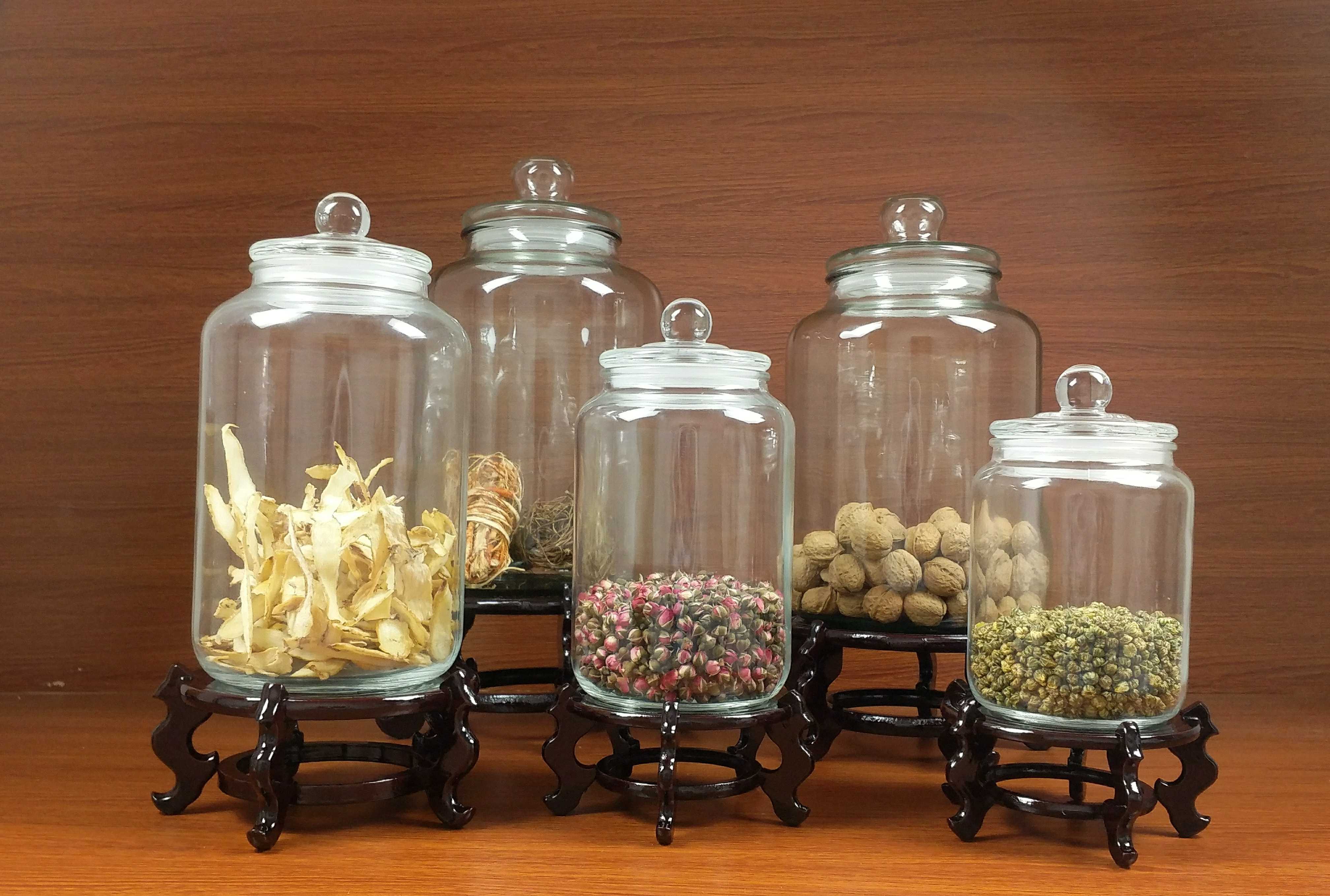 玻璃瓶密封商用2l3l5l中药材小青五谷杂粮10l大容量储物密封罐