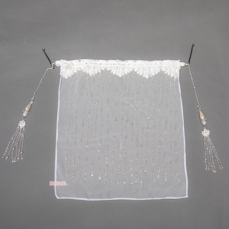 挽秀古风面纱流苏汉服幕帘防晒日常步摇遮脸发饰