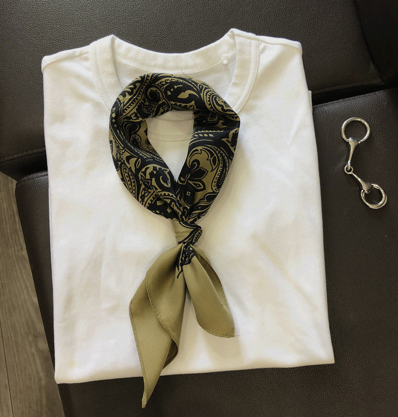 欧美文艺复古领巾小方方巾丝巾男女亲子搭配围巾
