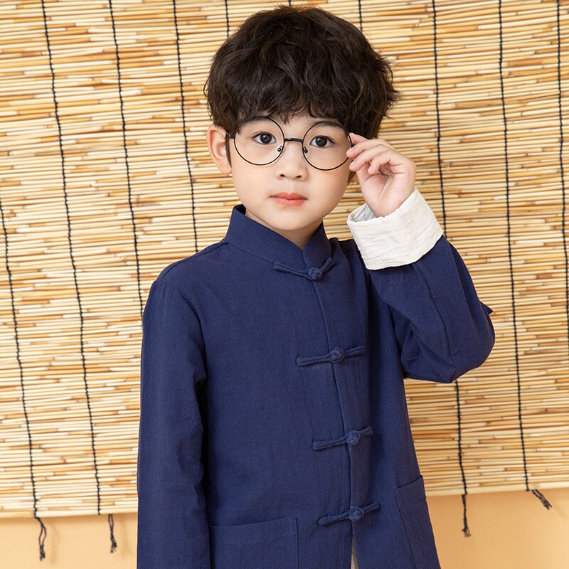 男童唐装春秋秋季民族风汉服中国国风复古全棉唐装