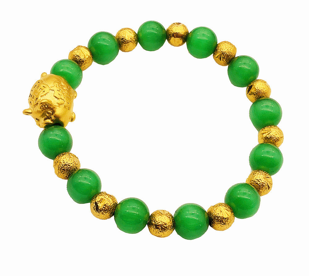 本命年小金钢印沙金越南金越南生肖24k手串仿真手链