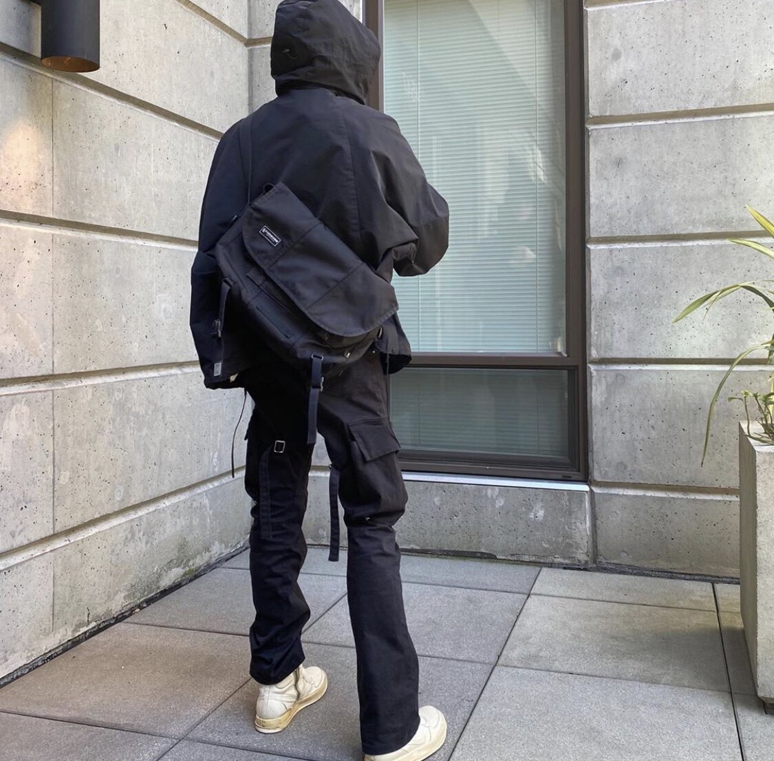 vujade口袋机能休闲绑带工装裤 vujade直筒hl喇叭复古