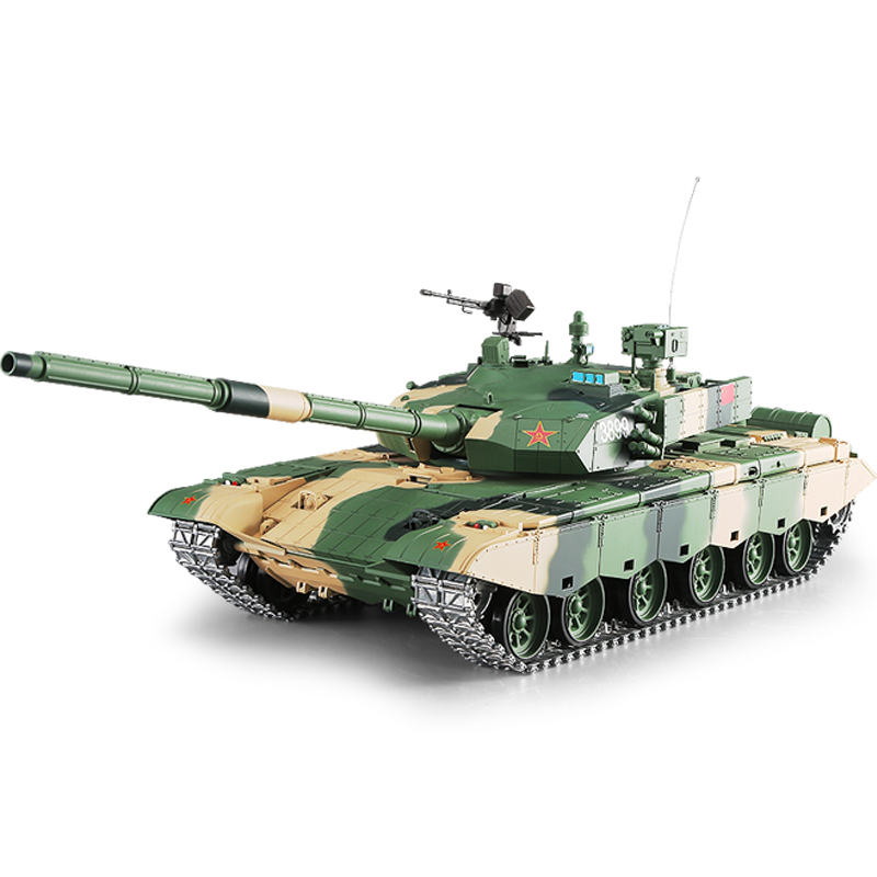 恒龙中国99a电动金属遥控坦克模型儿童玩具车军事模型四驱车3899a