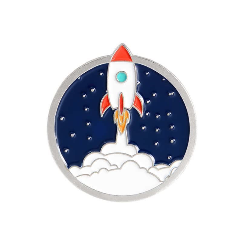 宇航员胸针太空飞船space科技馆礼物学生卡通徽章胸针