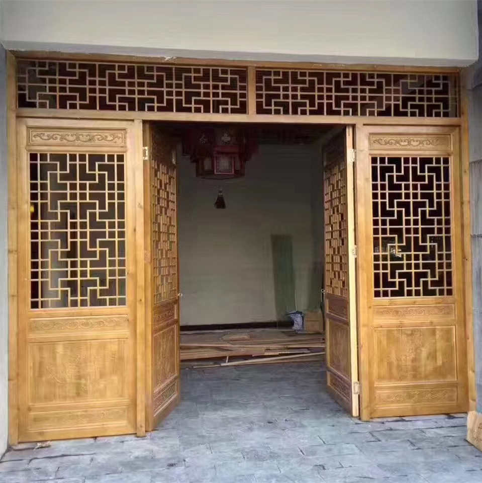 东阳实木实木门门窗仿古格栅花格镂空装饰木雕木雕