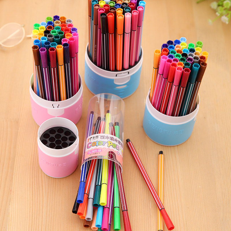 儿童彩笔套装无毒水洗24色色彩色笔水彩笔