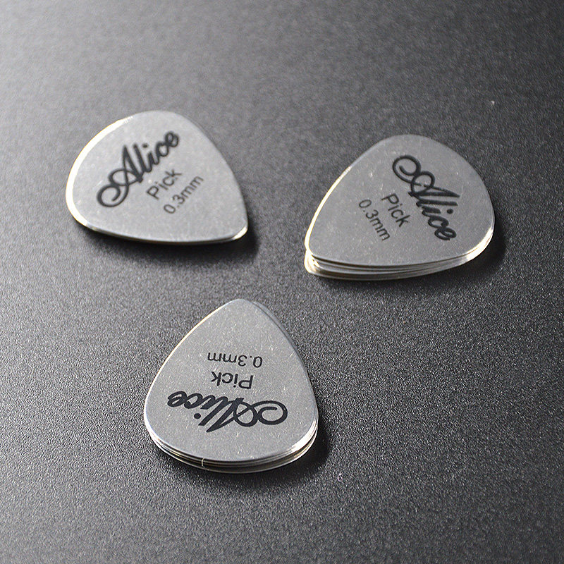 拨片吉他alice不锈钢木吉贝斯03mm薄片配件拨片