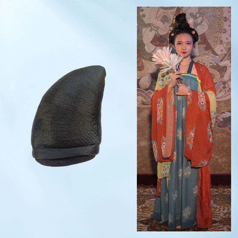 古装汉服假发唐朝宫廷贵妃诃子造型寒天古风发包