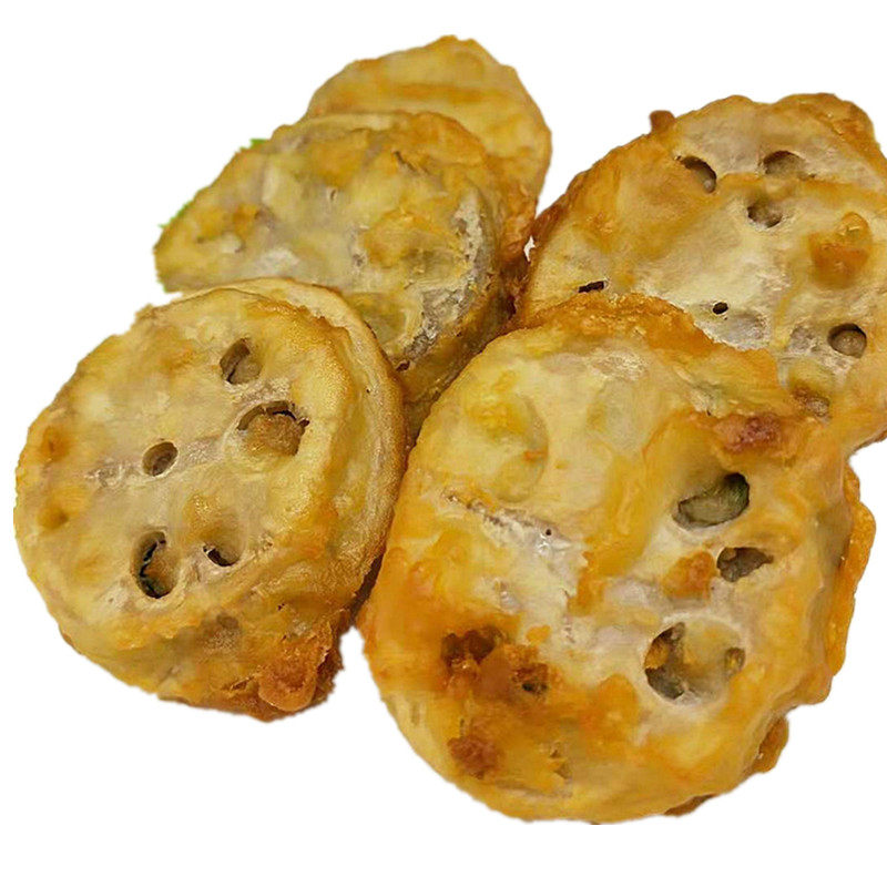 黄金藕合炸藕莲藕夹肉脆香藕盒酒店粥店特色其它